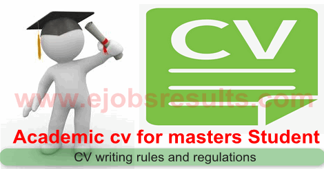 Academic cv for masters application BD