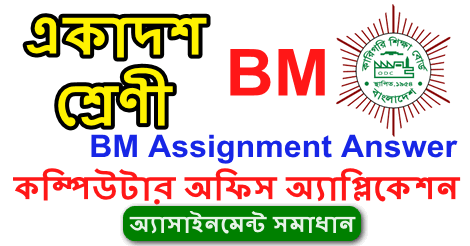 BM Inter First Year Computer Office Application Assignment Answer 2021