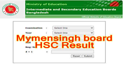 Mymensingh board HSC Result 2022