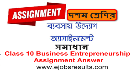 Class 10 Business Entrepreneurship Assignment Answer