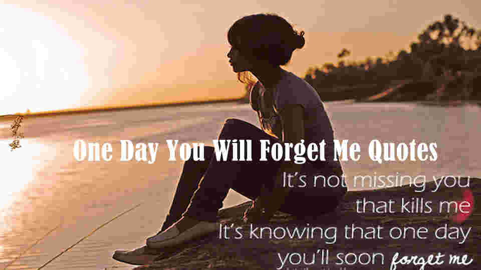 One Day You Will Forget Me Quotes