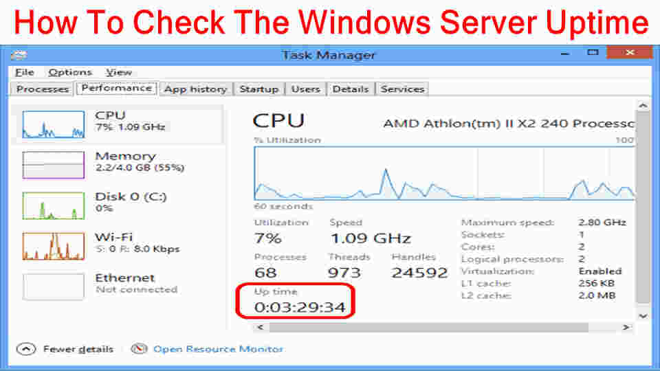 How To Check The Windows Server Uptime